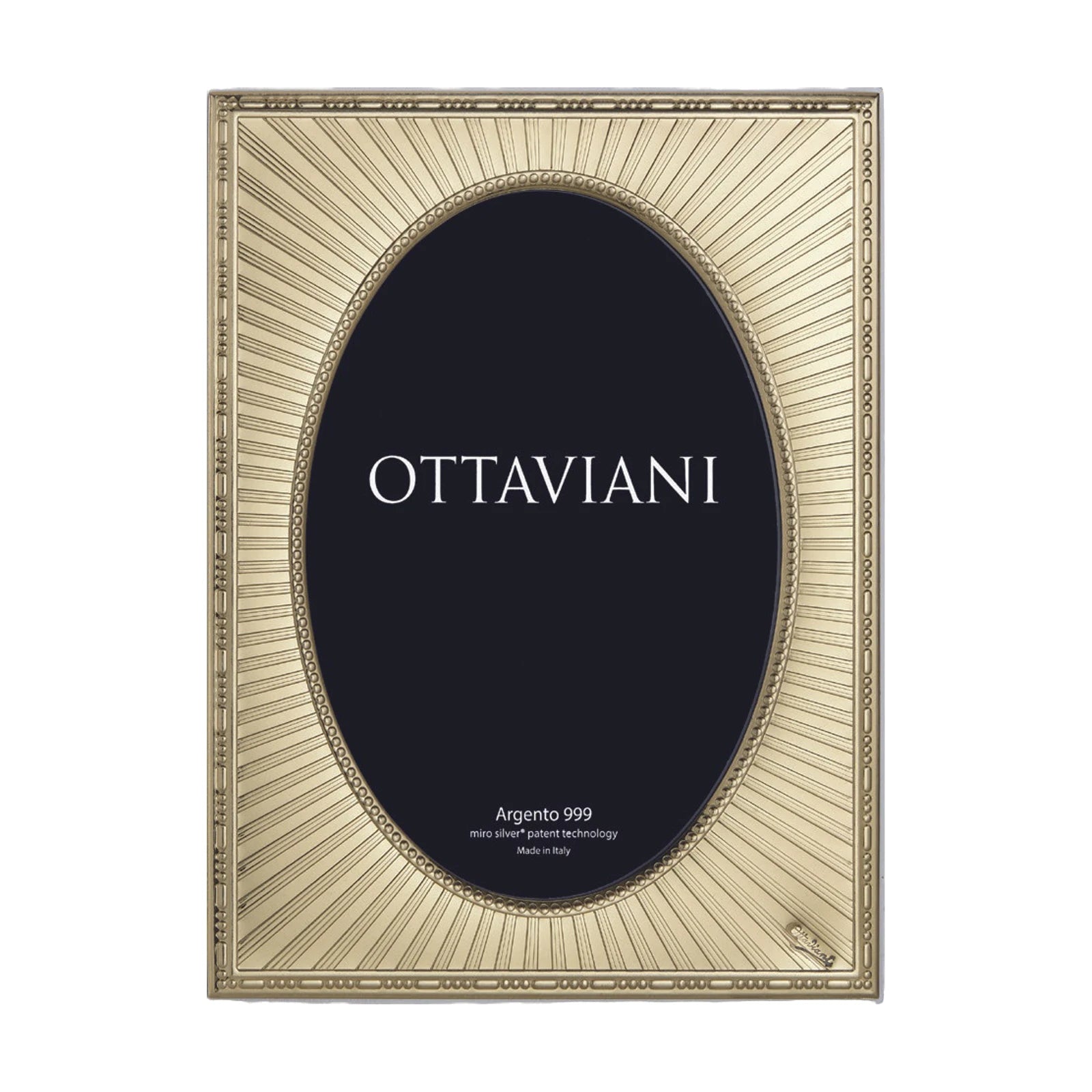 Miro Silver Photo Frame — Il Sole Oro, Oval · 10×15 cm