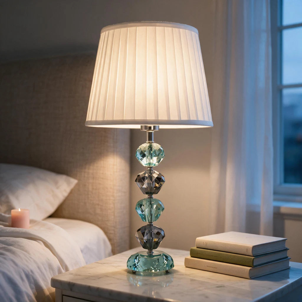 Aquamarine Crystal Table Lamp · 55 cm