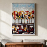 Coloured Trees — Painting on Wood, Gloss Finish · 80×120 cm