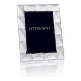 Crystal Photo Frame — Faceted Studs · 12×17.7 cm