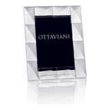 Crystal Photo Frame — Faceted Studs · 10.1×15.2 cm