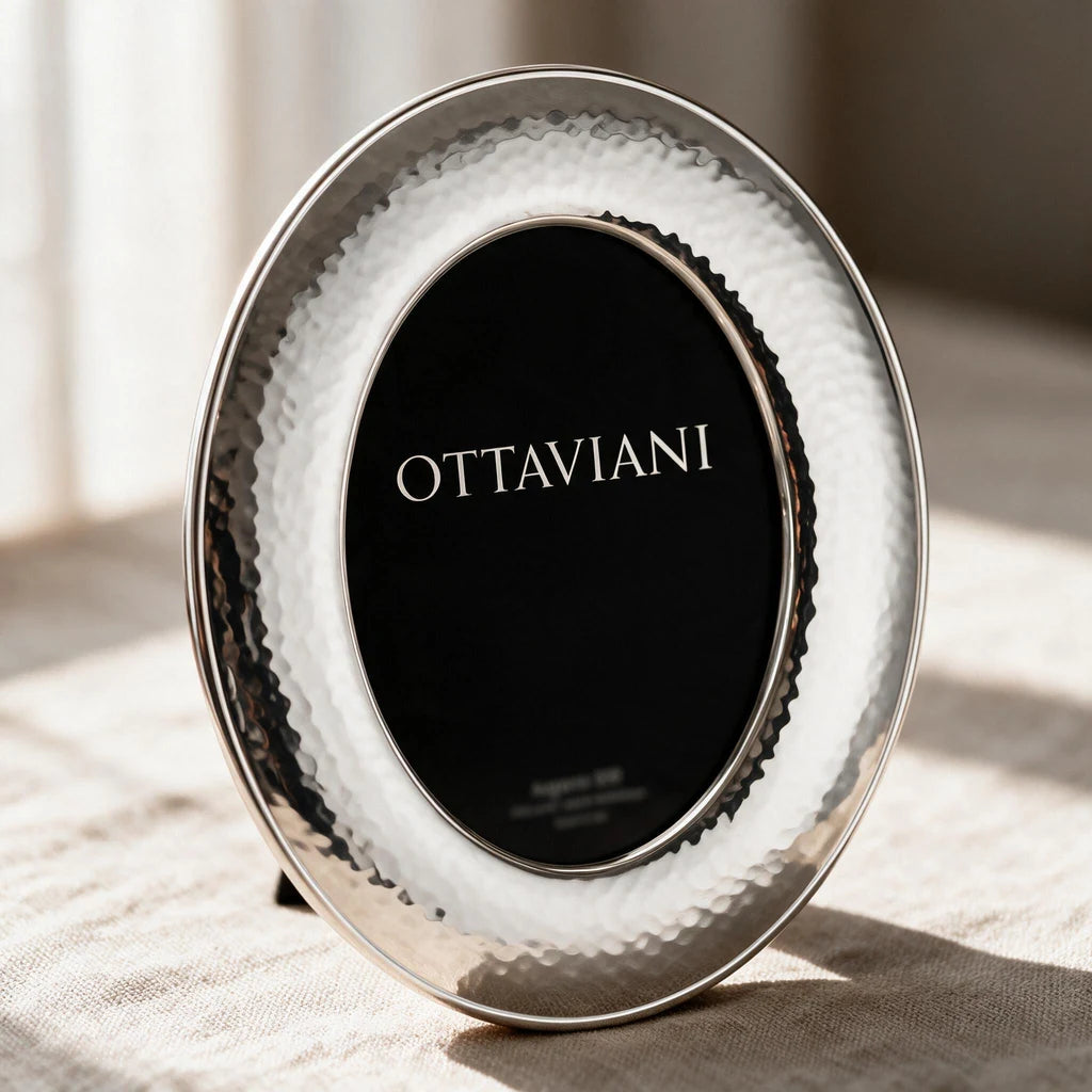 Miro Silver Photo Frame — Dolce Vita, Oval · 13×18 cm