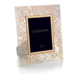 Crystal Photo Frame — Flora, Gold Foil · 13×18 cm