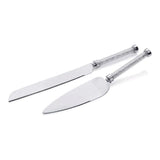 Diamonds Cake Serving Set — Silver-Plated with Crystals · 31.8 cm