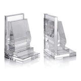 Crystal Bookends — Pair · 25×11.5×20.5 cm