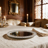 Beaded Crystal Charger — Round