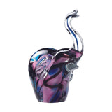 Wish Elephant Figurine — Hand-Worked Coloured Crystal · 17 cm