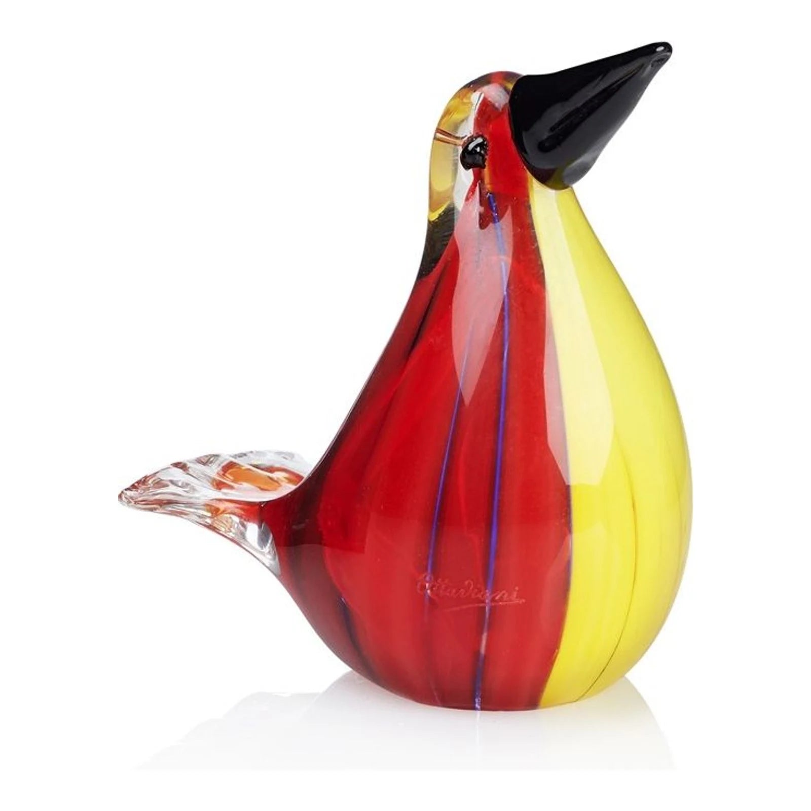 Albatross Figurine — Hand-Worked Coloured Crystal · 10.5 cm