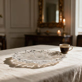 Crystal Cake Platter — Petal Cut