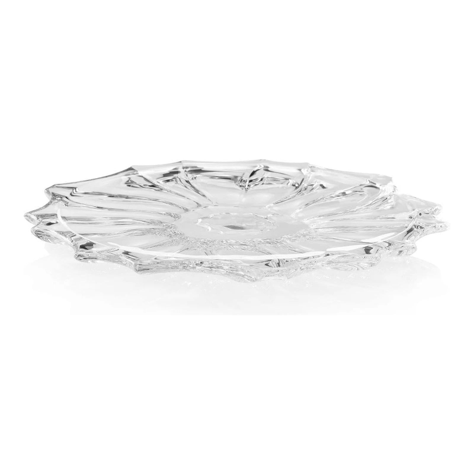 Crystal Cake Platter — Petal Cut