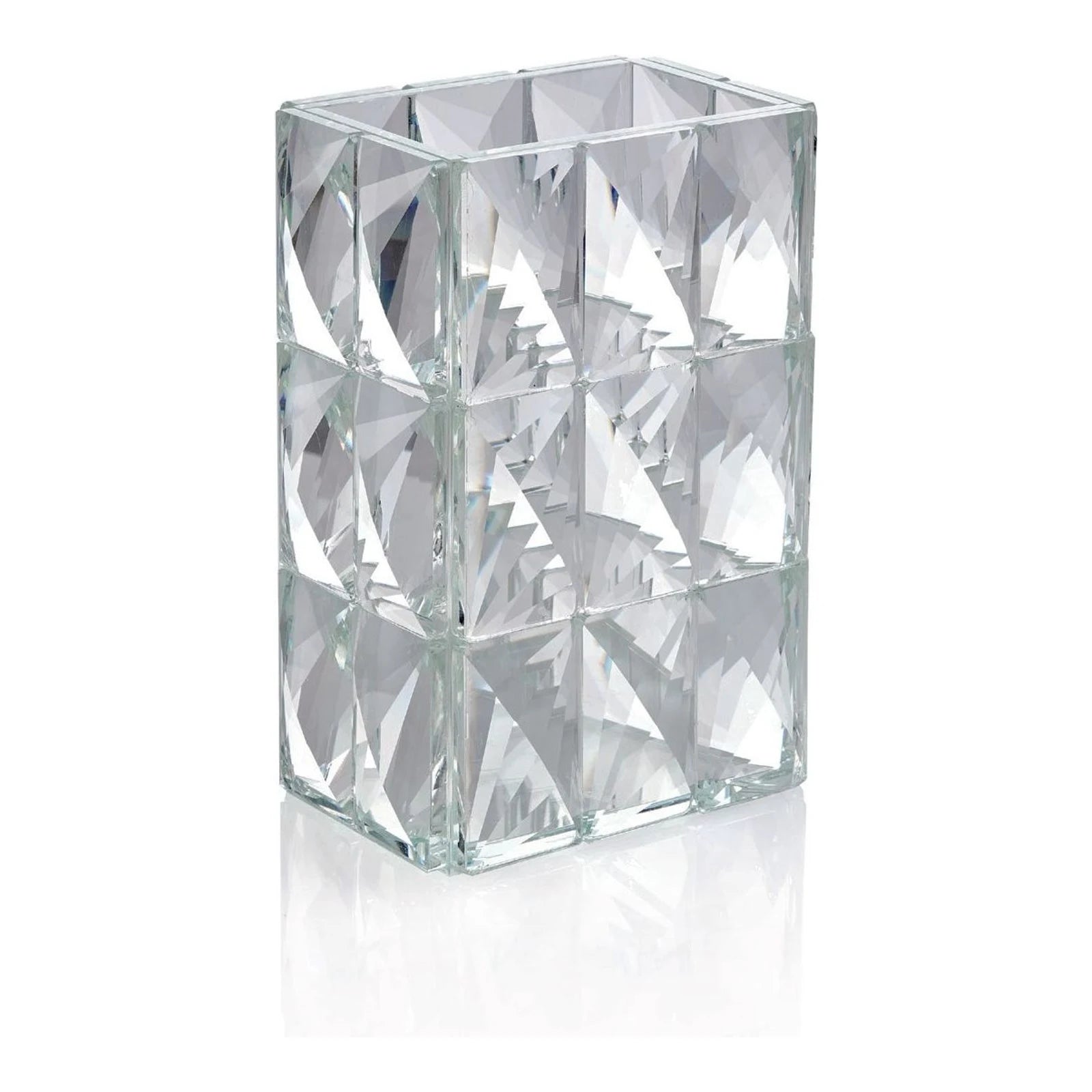 Crystal Vase — Rectangular · 10.5×7.5×15.5 cm