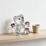 Teddy Bear with Ladybirds — Crystal · 11.5×9.5×10 cm
