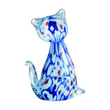 Cat Figurine — Murrine Coloured Crystal · 8.5×4.5×12 cm