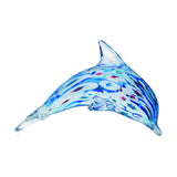 Dolphin Figurine — Murrine Coloured Crystal · 12.5×7×8 cm