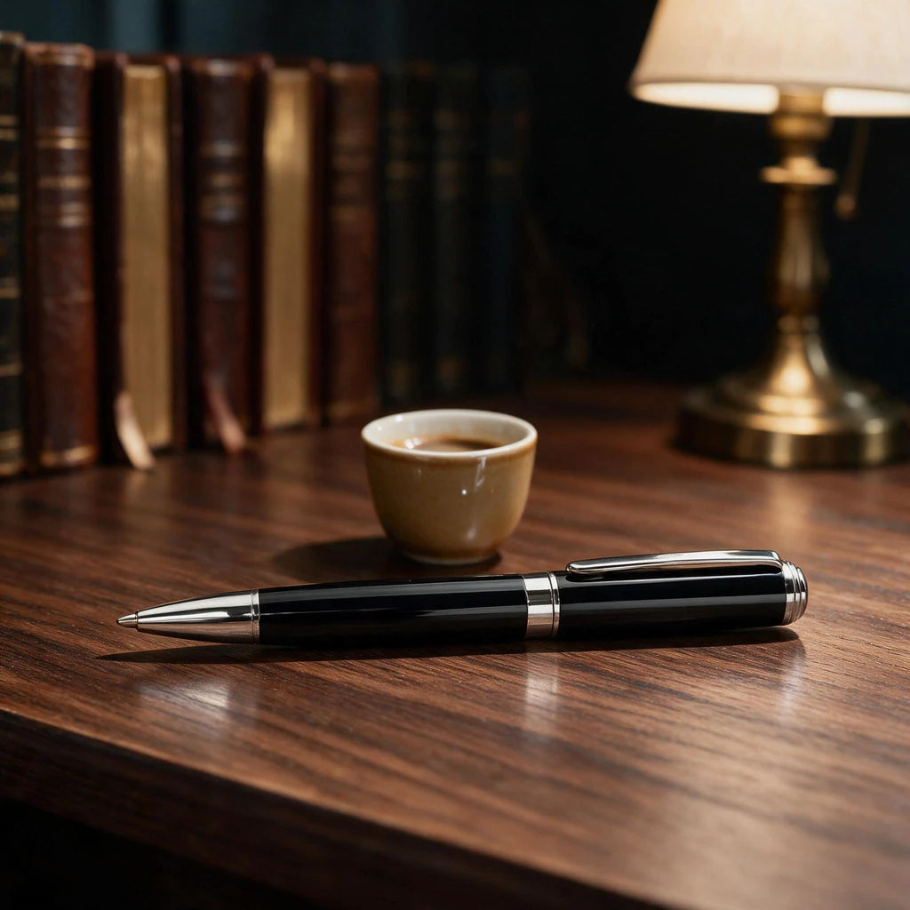 Steel Ballpoint Pen — Black