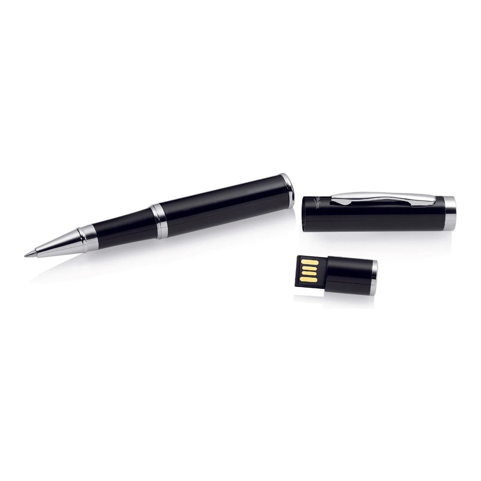 Rhodium-Plated Roller Pen with 16 GB USB