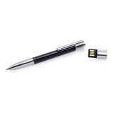 Ballpoint Pen with 16 GB USB — Black and Chrome