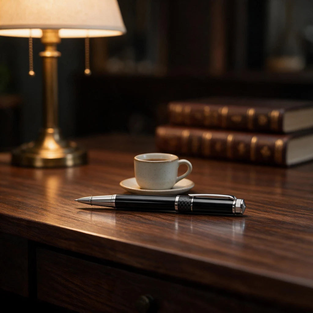 Roller Pen — Black Lacquer and Chrome