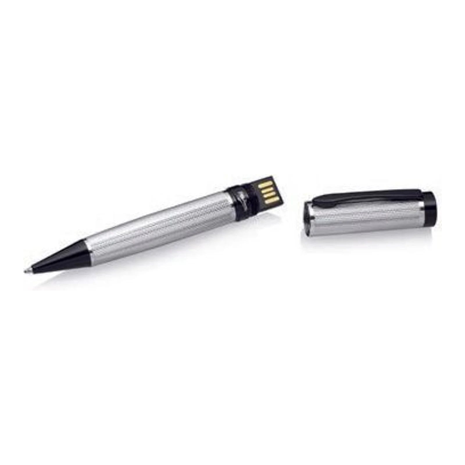 Ballpoint Pen with 16 GB USB — Brushed Steel