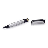 Ballpoint Pen with 16 GB USB — Brushed Steel