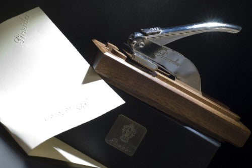 Pineider Personalized Embossing Hand Plier Press - with Case