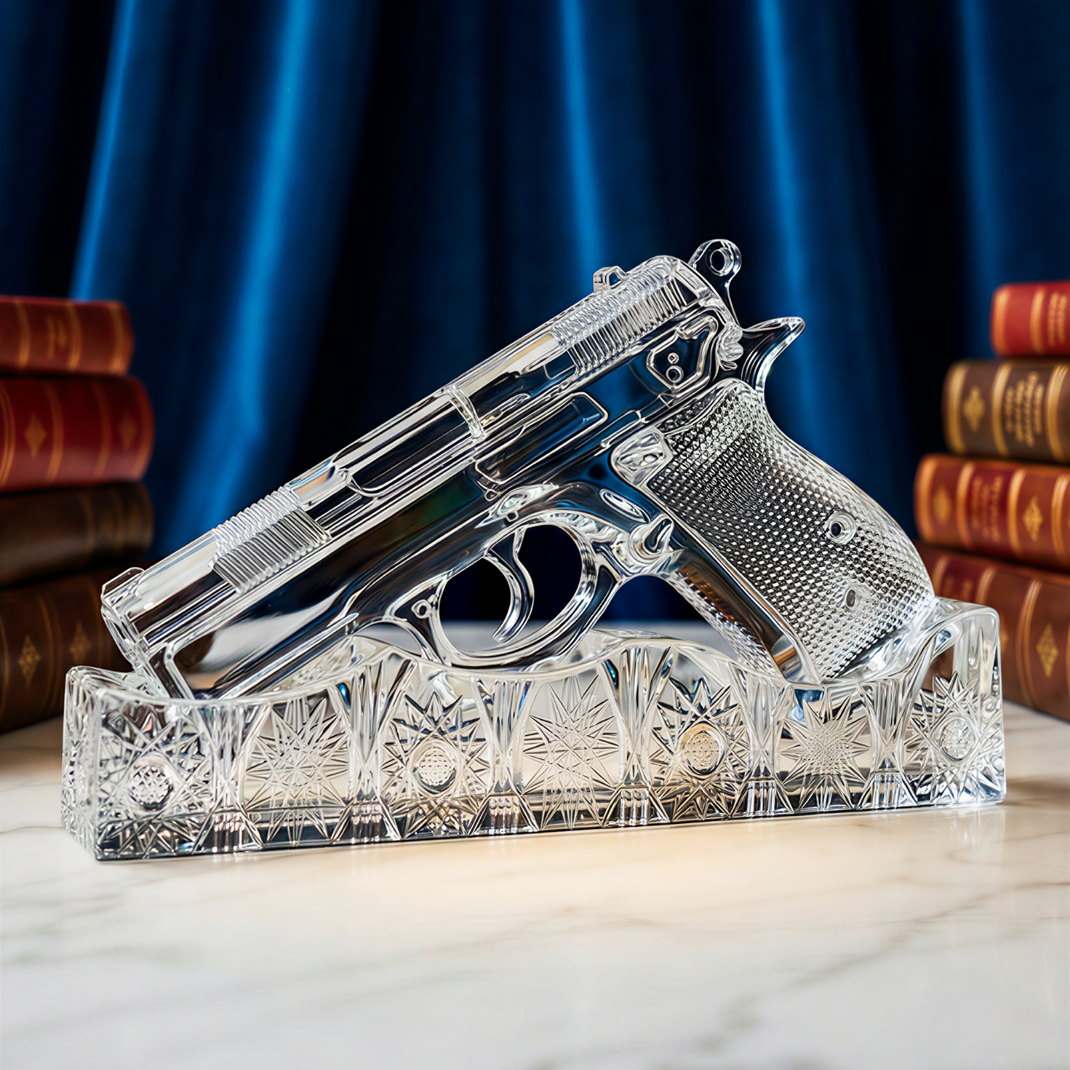 Signature Engraved Classic Clear crystal sculpture — Bohemia Royal Crystal