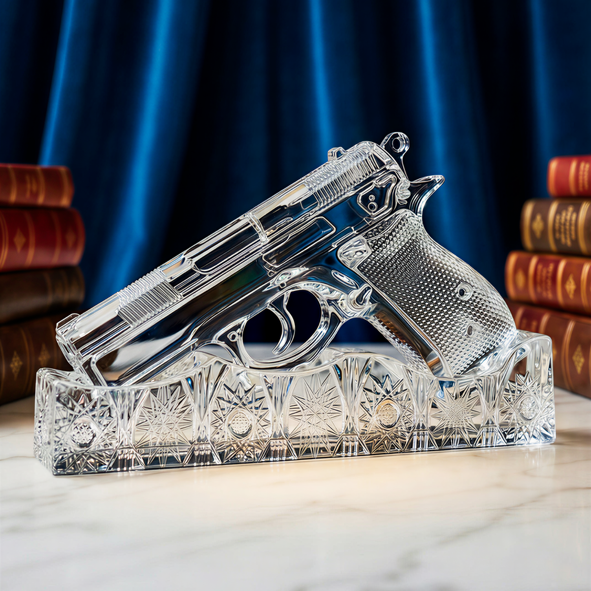 Signature Engraved Classic Clear crystal sculpture — Bohemia Royal Crystal