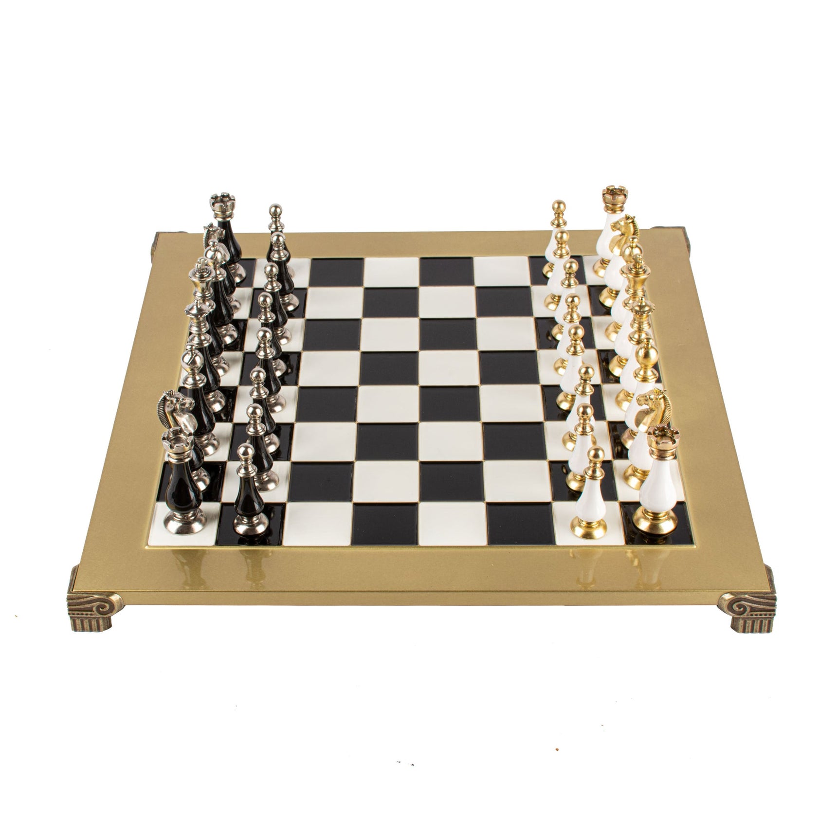 Luxury Black & Gold Metal Chess Set