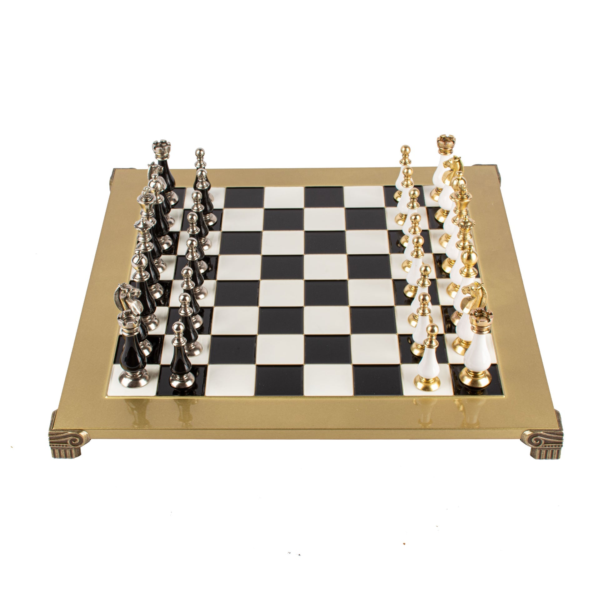 Luxury Black & Gold Metal Chess Set