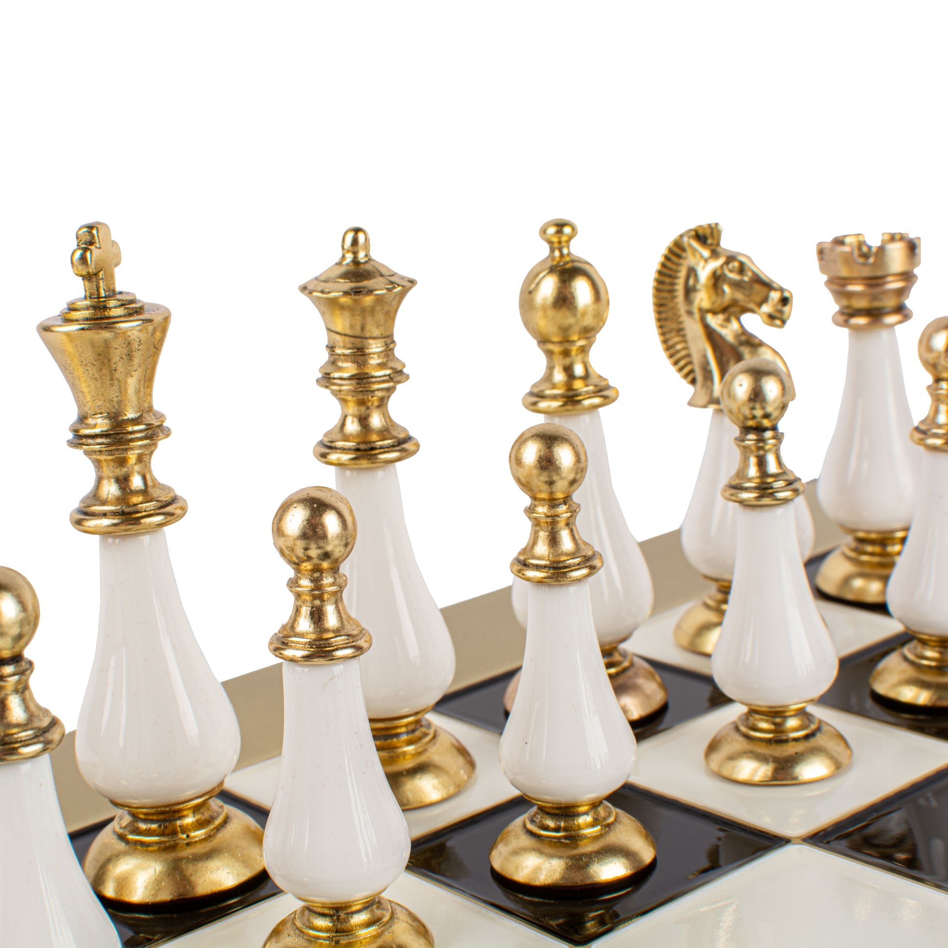 Luxury Black & Gold Metal Chess Set