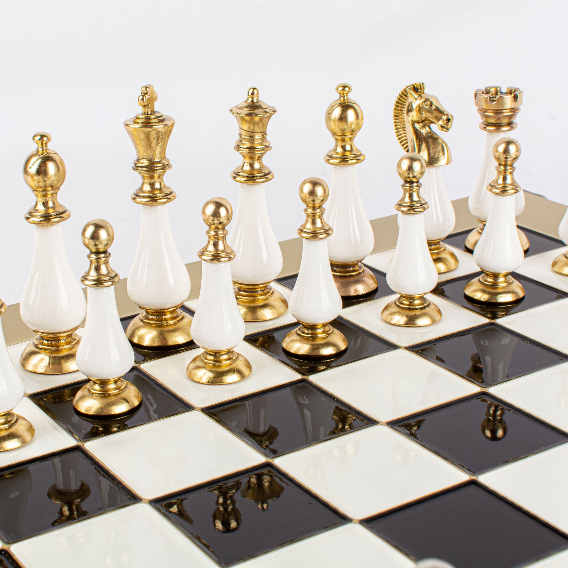 Luxury Black & Gold Metal Chess Set