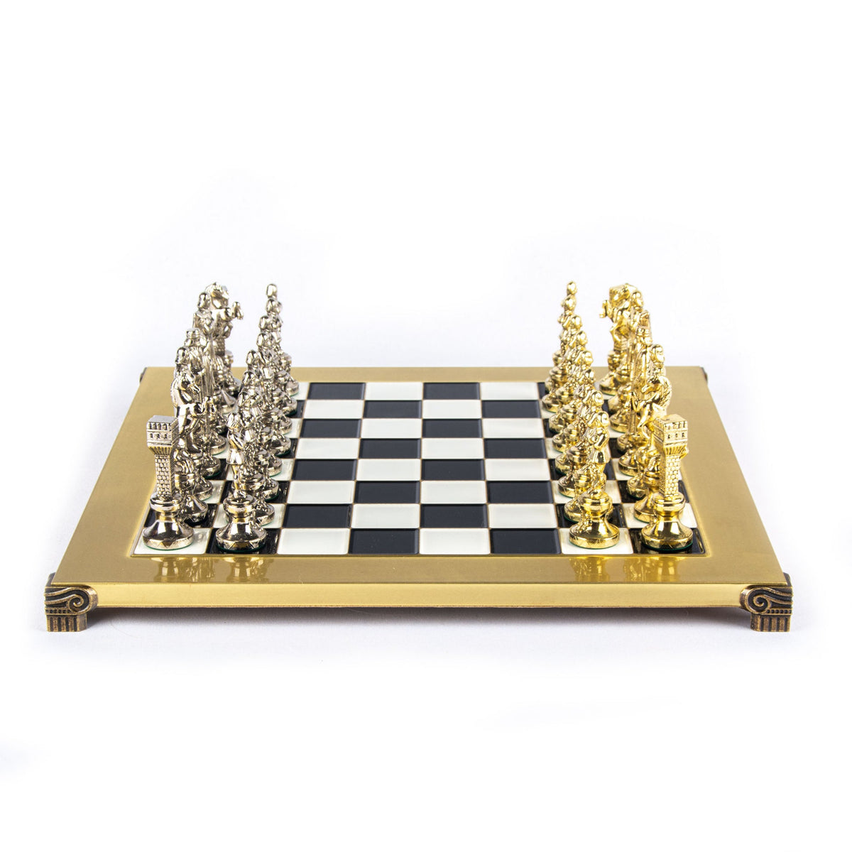 Luxury Black & Gold Metal Chess Set by Manopoulos - View 10
