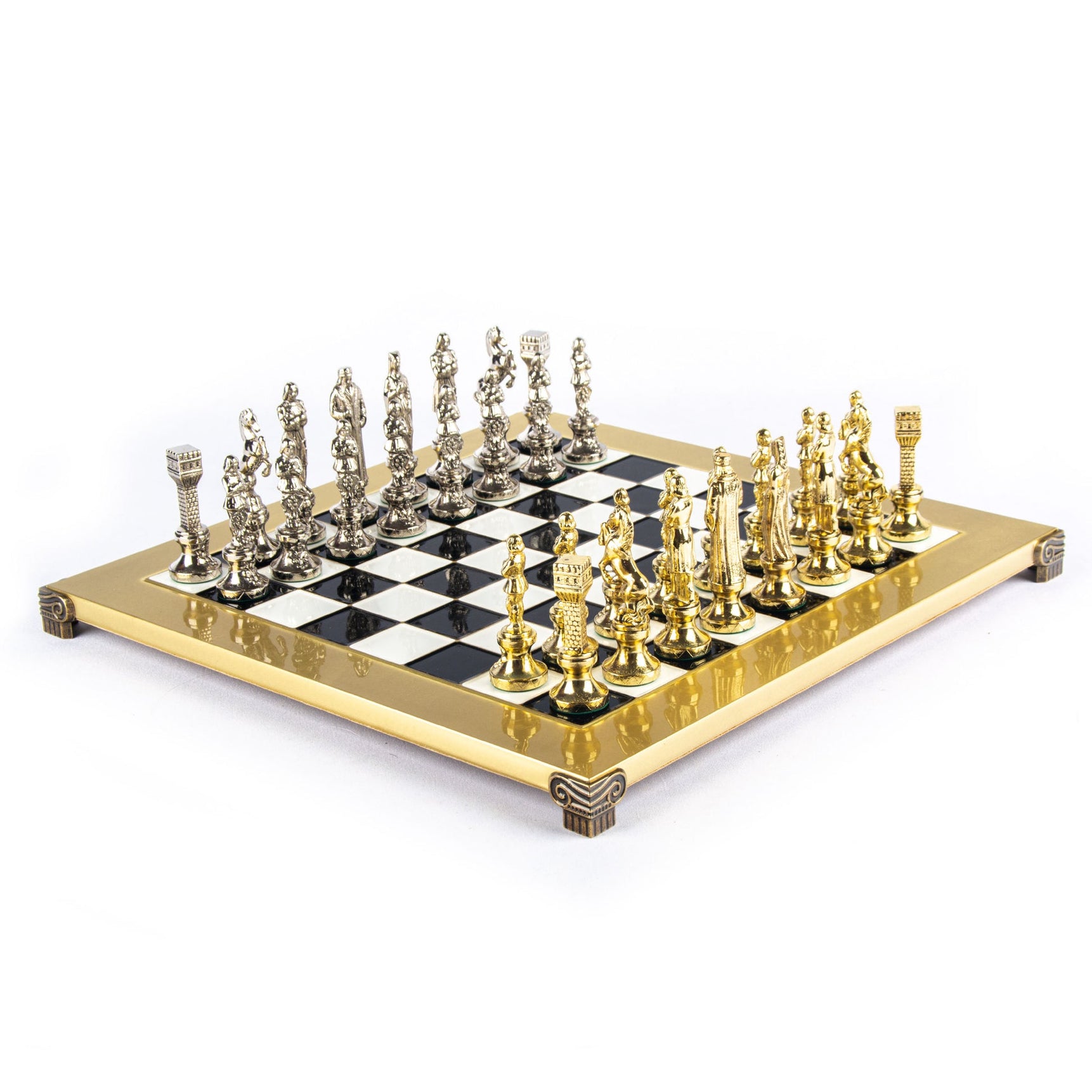 Luxury Black & Gold Metal Chess Set