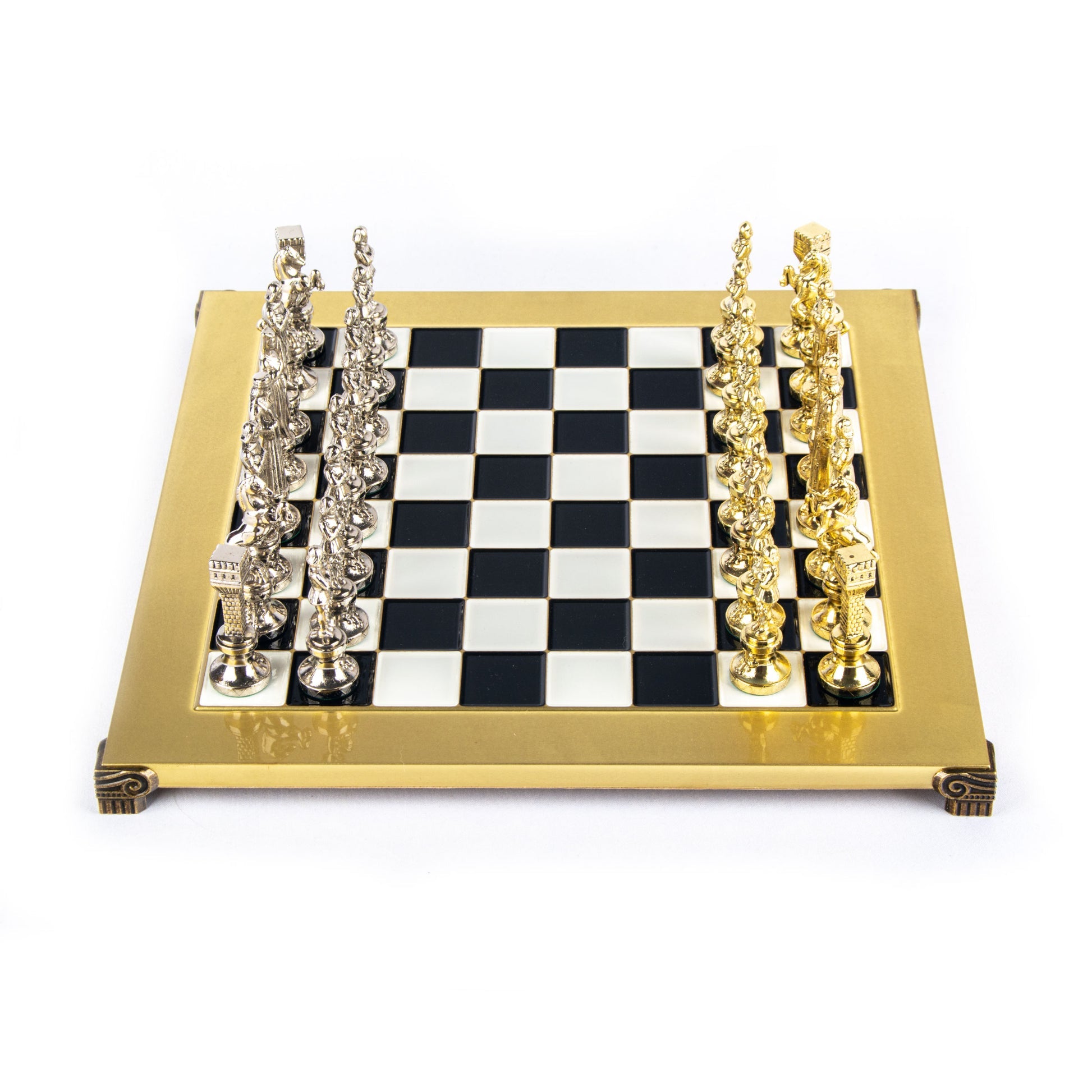 Luxury Black & Gold Metal Chess Set