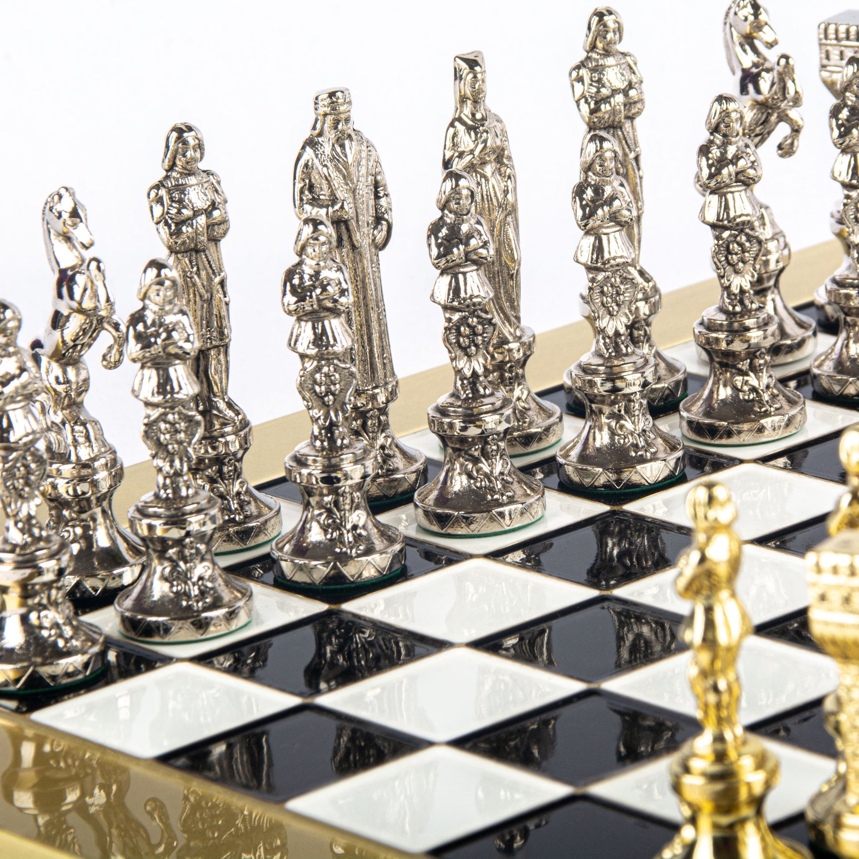 Luxury Black & Gold Metal Chess Set