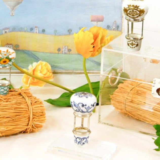 SMALL hot air balloon "FABERGE DREAM" BLUE COLOUR - LAZADO