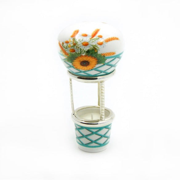 SMALL hot air balloon "FABERGE DREAM" DAISIES AND EARS OF WHEAT DECOR by Royal Family - Main View