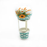 SMALL hot air balloon "FABERGE DREAM" DAISIES AND EARS OF WHEAT DECOR by Royal Family - Main View