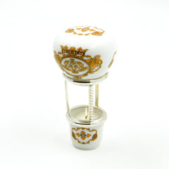 SMALL hot air balloon "FABERGE DREAM" WHITE AND GOLD COLOUR by Royal Family - Main View