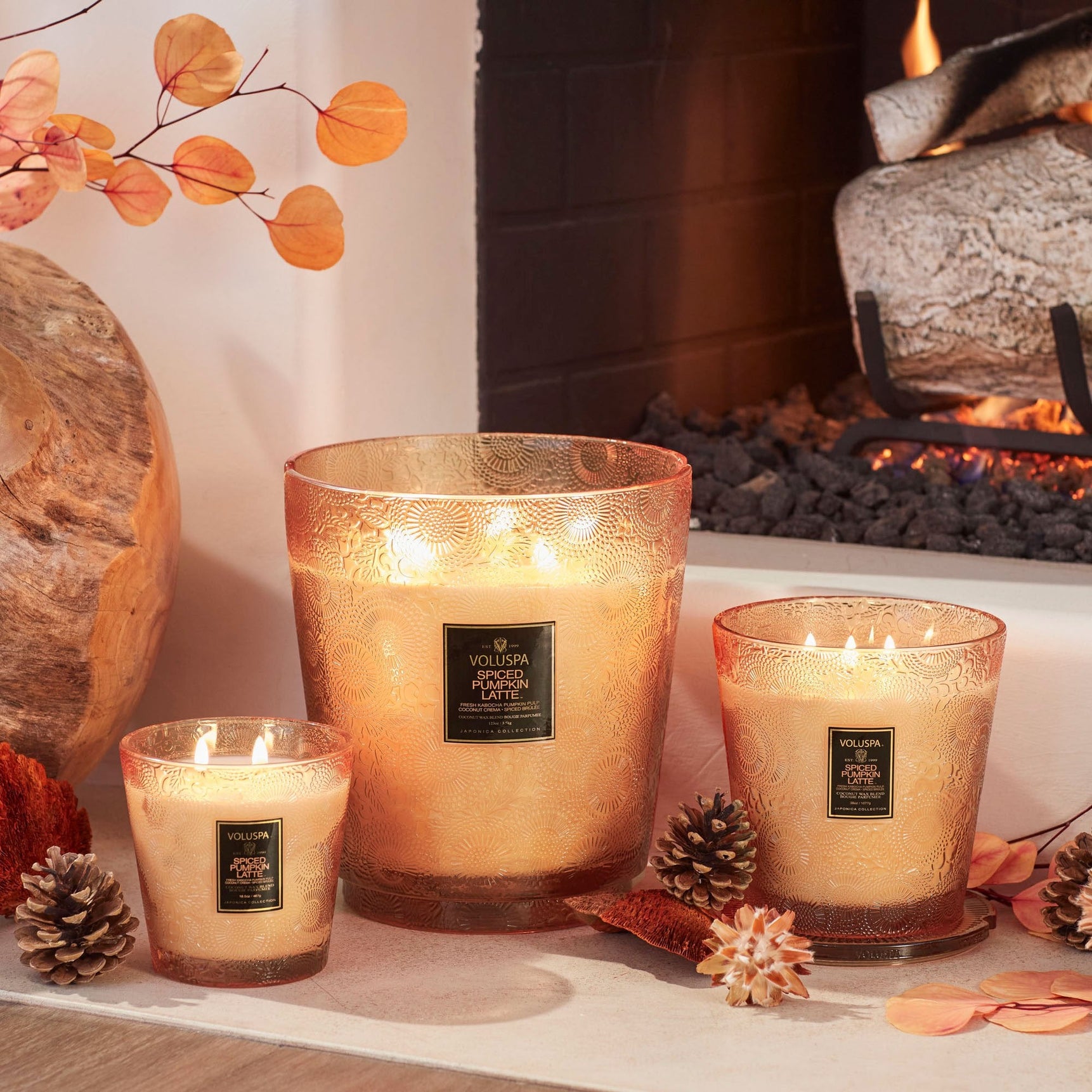 SPICED PUMKIN LATTE - 2 WICK HEARTH CANDLE 476G - LAZADO