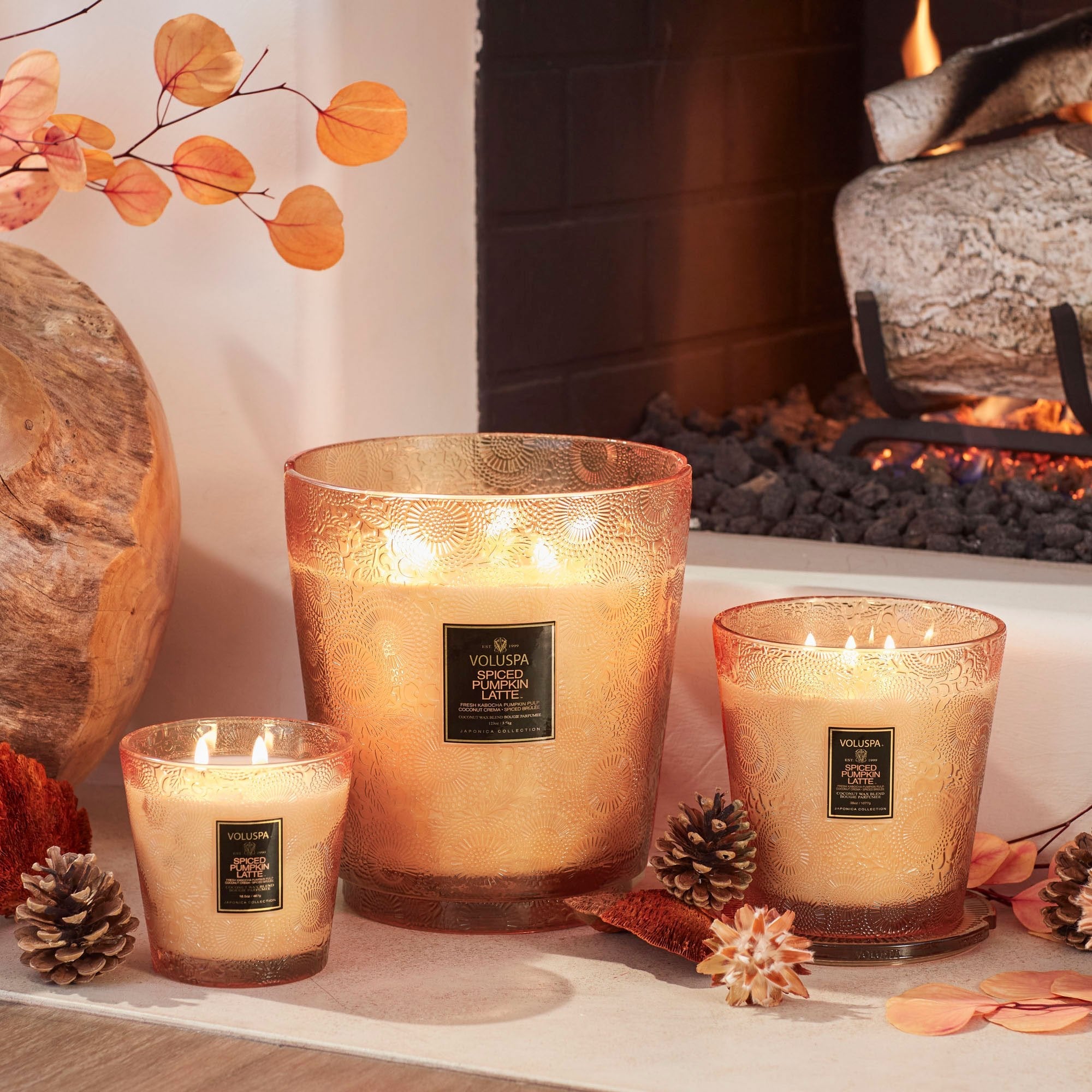 SPICED PUMKIN LATTE - 2 WICK HEARTH CANDLE 476G - LAZADO