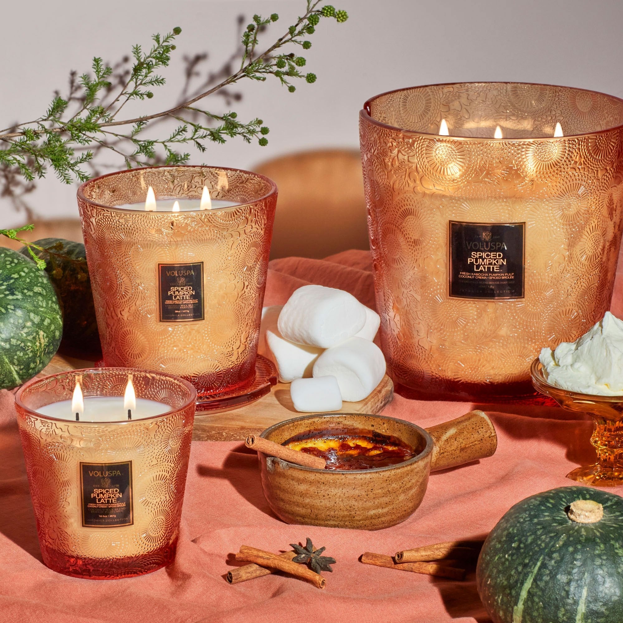 SPICED PUMKIN LATTE - 2 WICK HEARTH CANDLE 476G - LAZADO