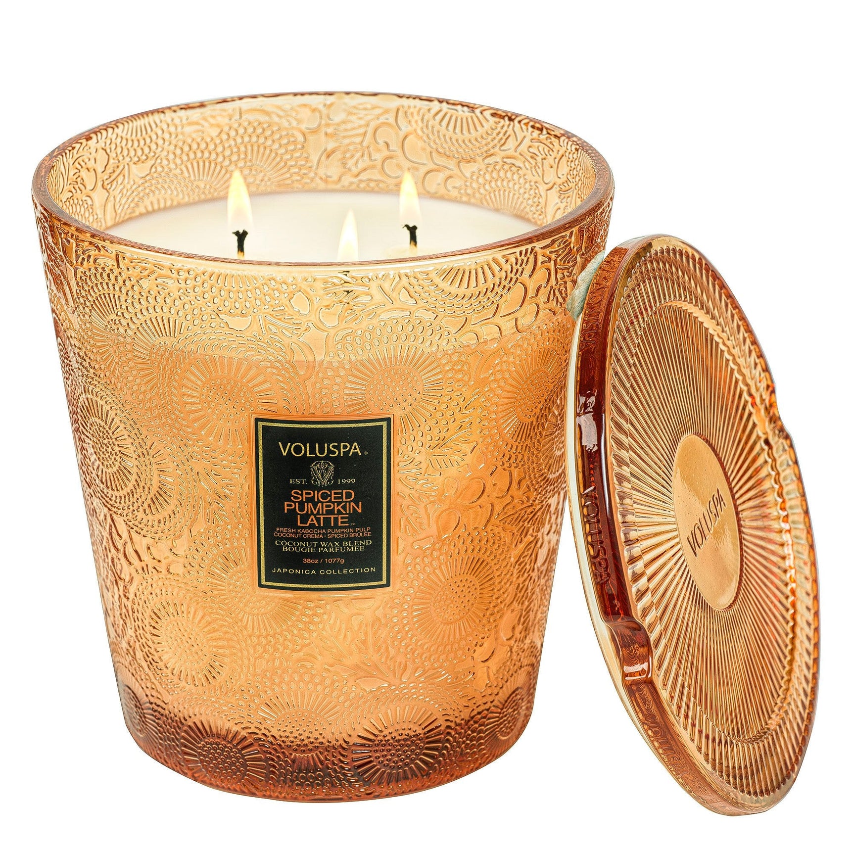 SPICED PUMPKIN LATTE - 3 WICK HEARTH CANDLE 1077G - LAZADO