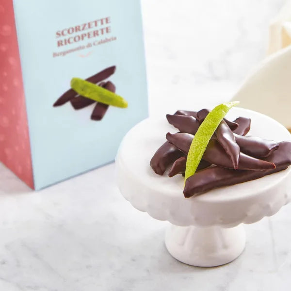 قشر برغموت كالابري المجفف مغطى بالشوكولاتة الداكنة – 150 جم