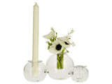 TRESFERE Candle holder / vase, blown glass cm 22×12 by Dovetusai - Alternate Angle