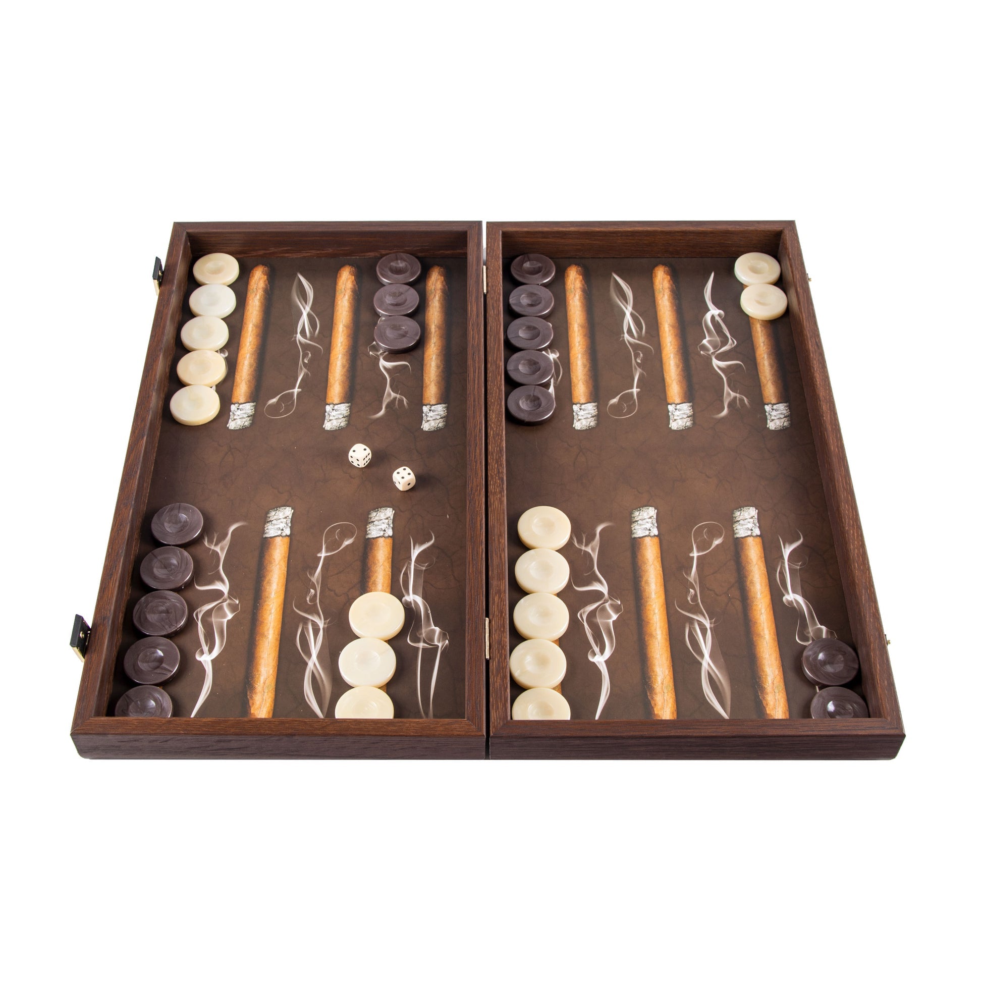 Handcrafted Robusto Cigar Backgammon Set