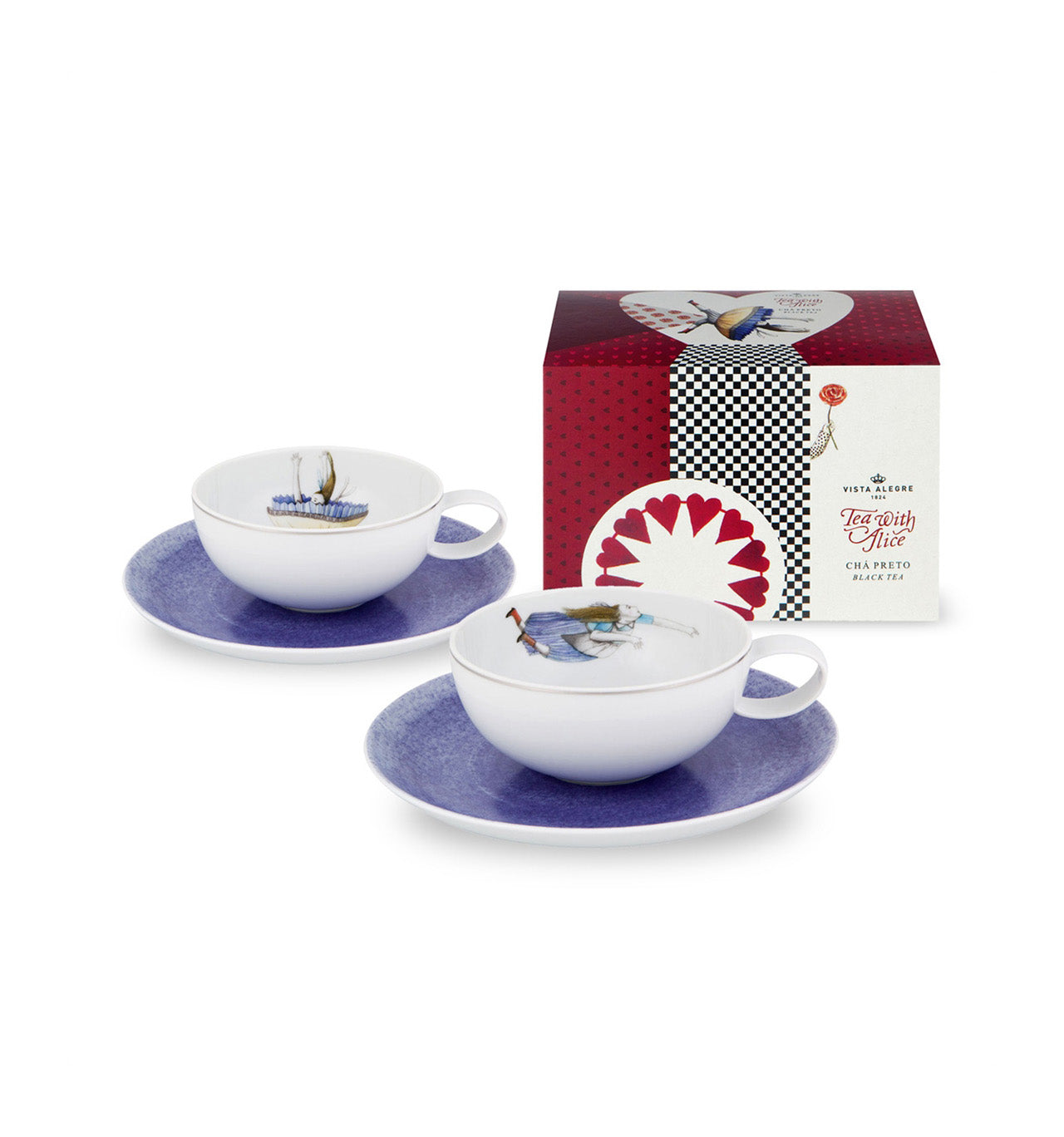 Tea With Alice - Set2 Teacups And Saucers And Tea Package - LAZADO