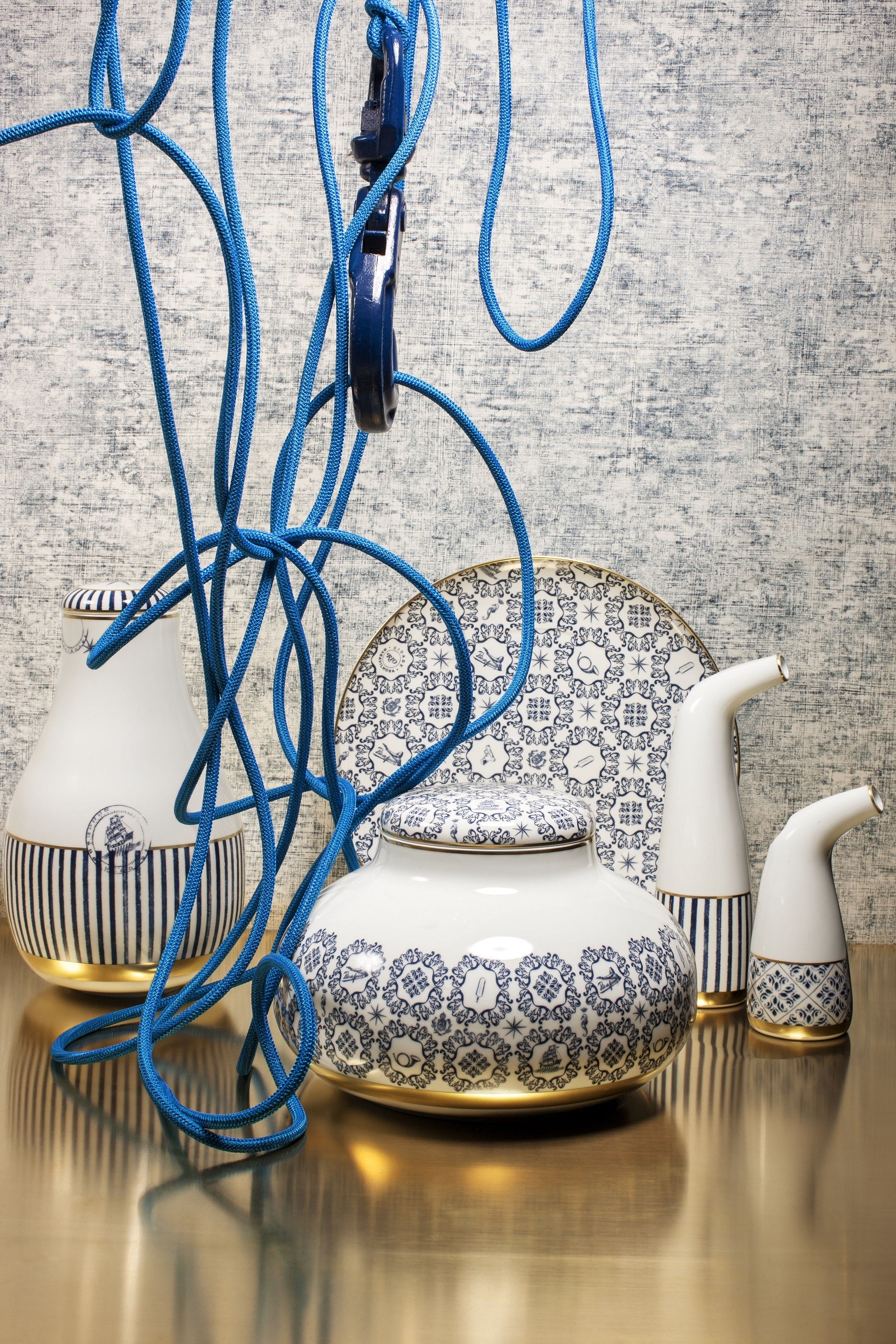 Transatlantica - Tall Pot with Lid by Vista Alegre - Alternate Angle