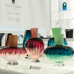 Small Vase Caneleto Pink by Vista Alegre - Set View