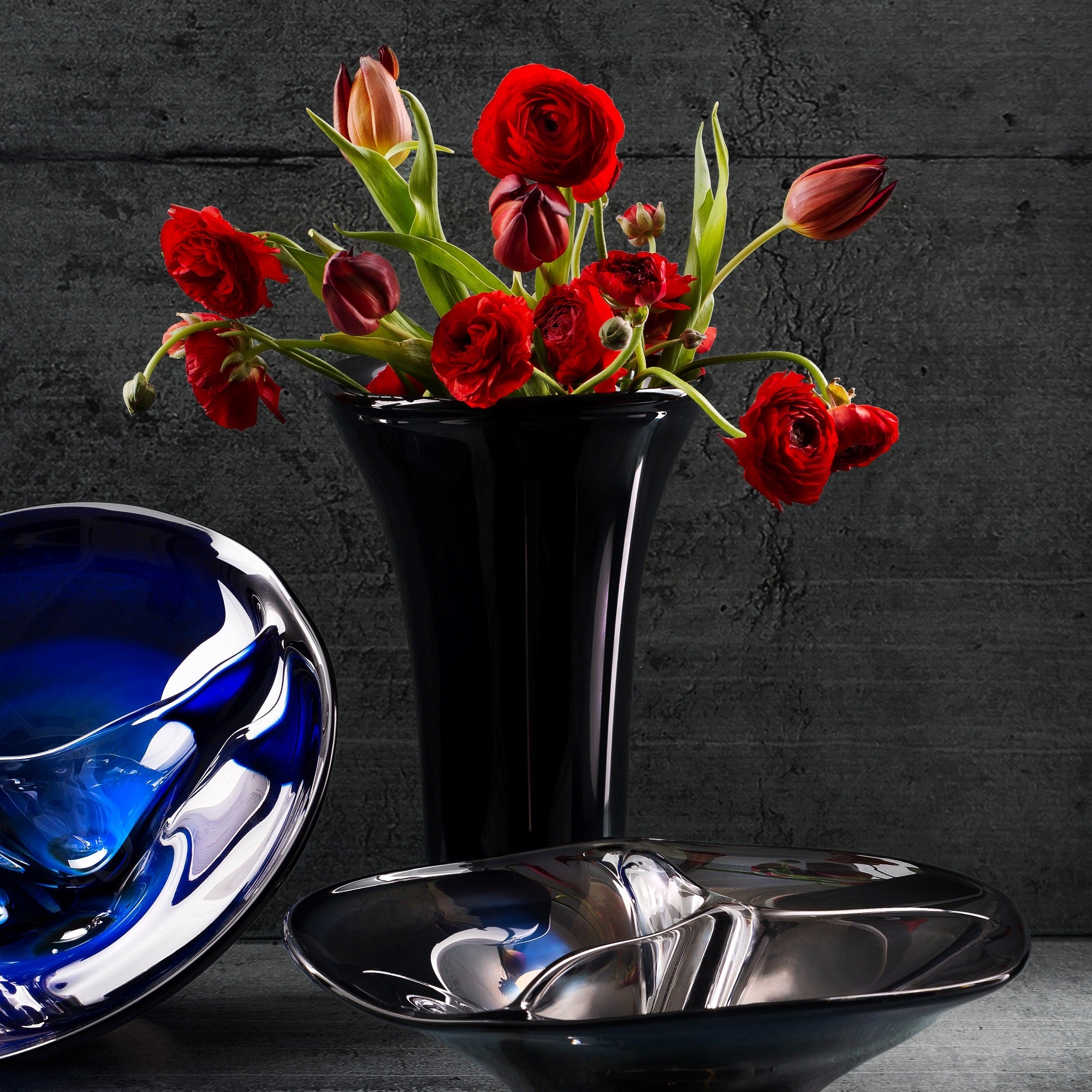 Vase Trilogy Blue - LAZADO